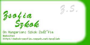 zsofia szkok business card